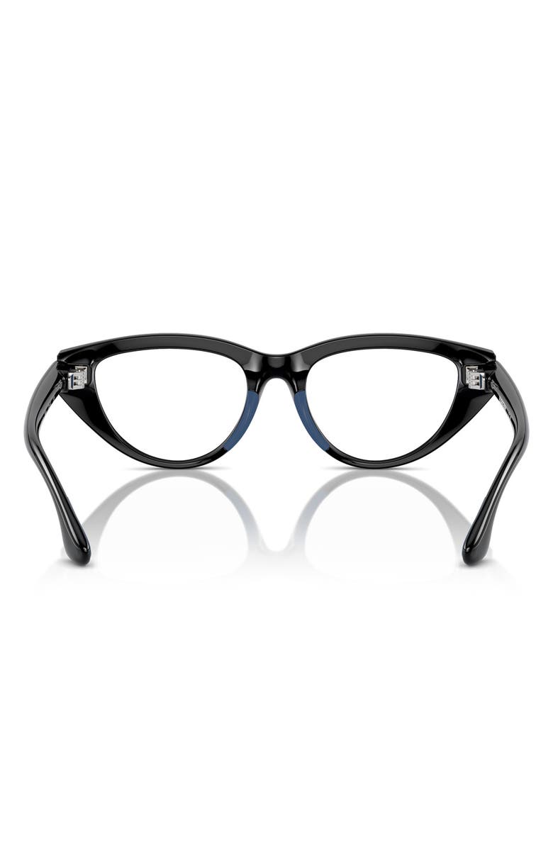Burberry 45mm Cat Eye Optical Glasses, Alternate, color, Black / Demo Lens