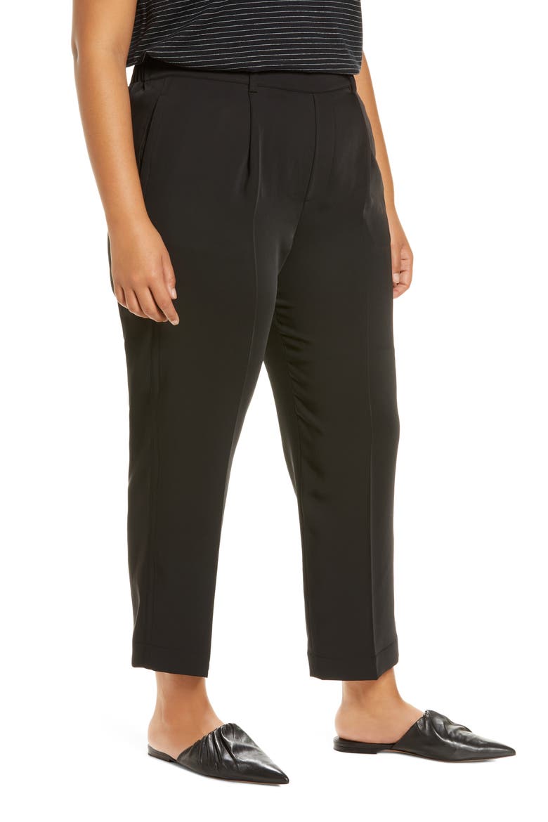 Tapered Pull-On Pants, Alternate, color, BLACK