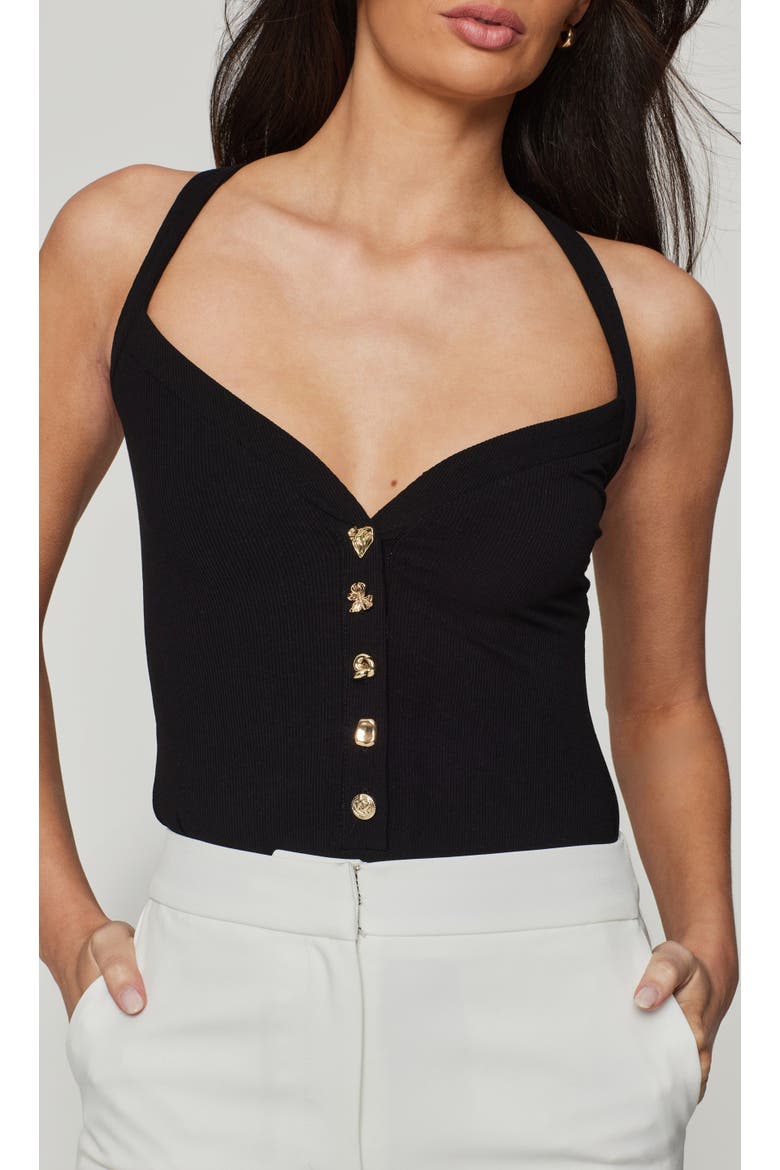 Retta Rib Bodysuit, Alternate, color, Black