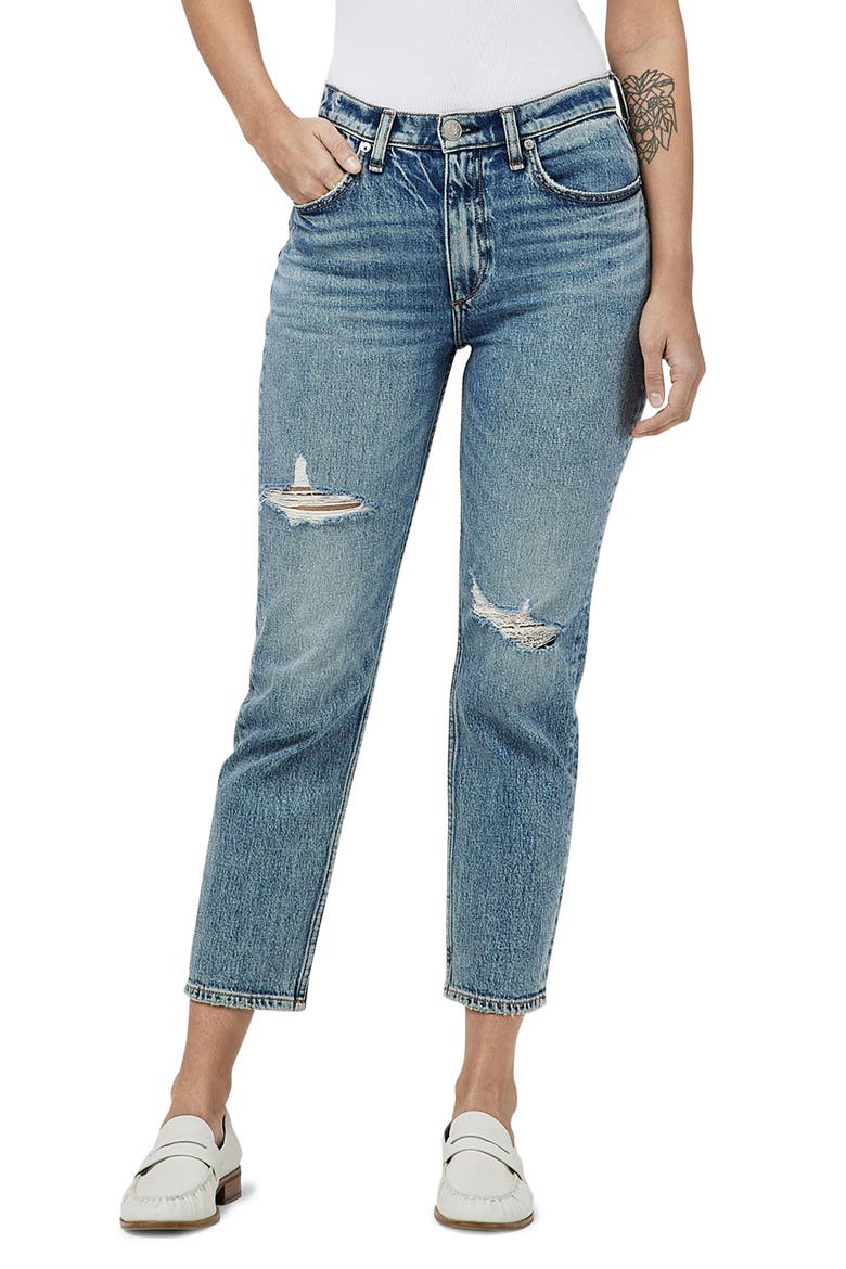 Wren Ripped High Waist Ankle Slim Jeans, Main, color, EVERLY