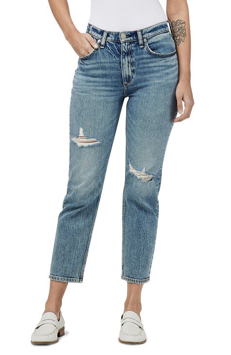 Wren Ripped High Waist Ankle Slim Jeans (Everly)