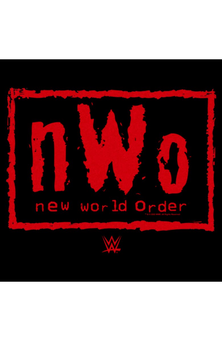 WWE Men's WWE Red Order Logo Graphic T-Shirt, Alternate, color, Black
