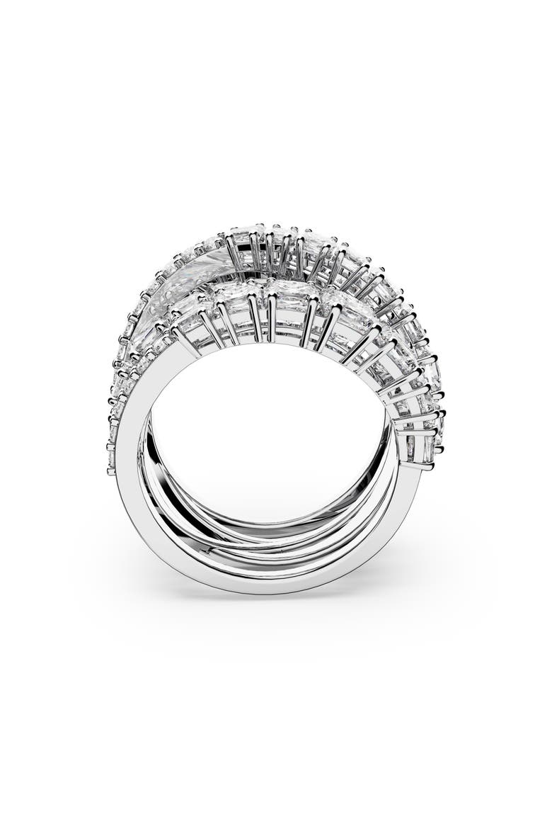 Hyperbola Wrap Ring, Alternate, color, WHITE