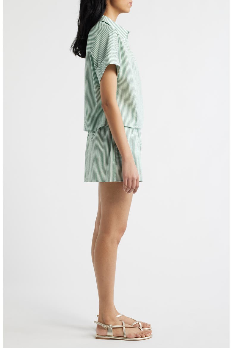 Stripe Popover Top, Alternate, color, GREEN STRIPE