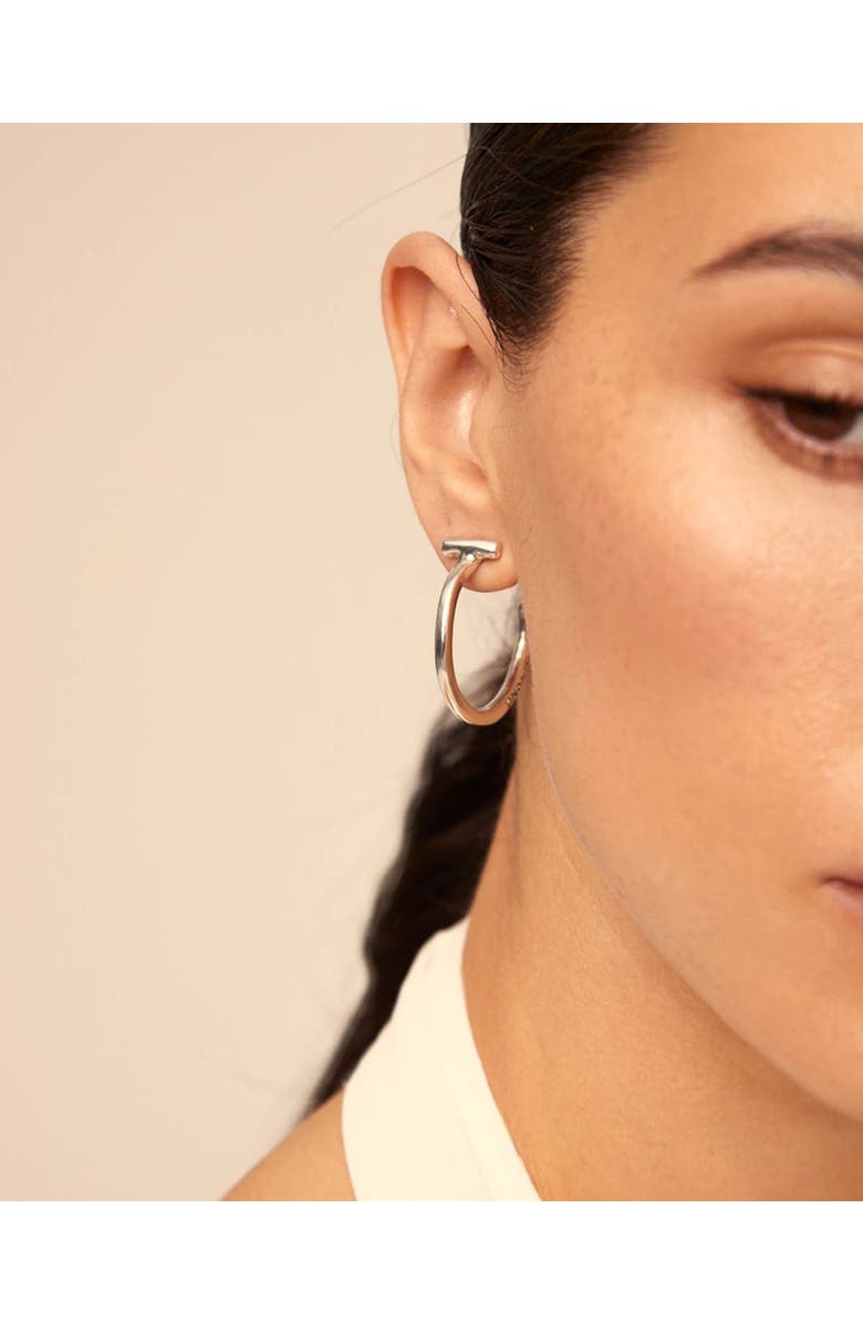 UNODE50 Polished Round Earrings, Alternate, color, Silver