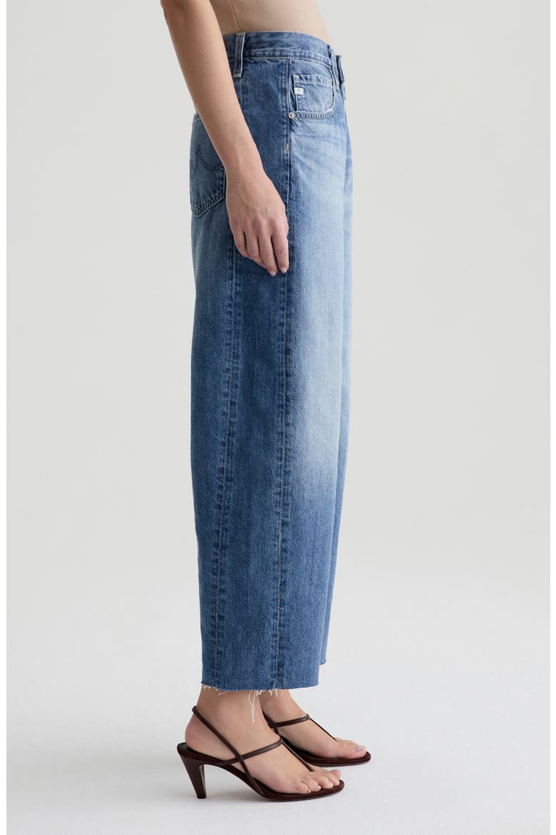 Hattie Raw Hem High Waist Crop Barrel Leg Jeans, Alternate, color, YELLOWSTONE