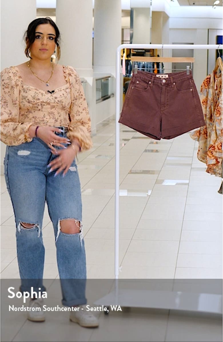 Tomboy Cuffed Denim Shorts, sales video thumbnail