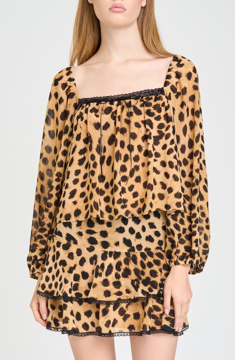 Fae Lace Trimmed Square Neck Top