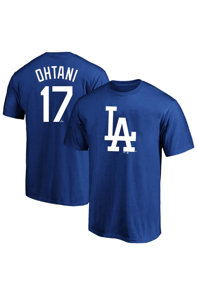 Men's Fanatics Shohei Ohtani Royal Los Angeles Dodgers Big & Tall Name & Number T-Shirt, Main, color, Royal