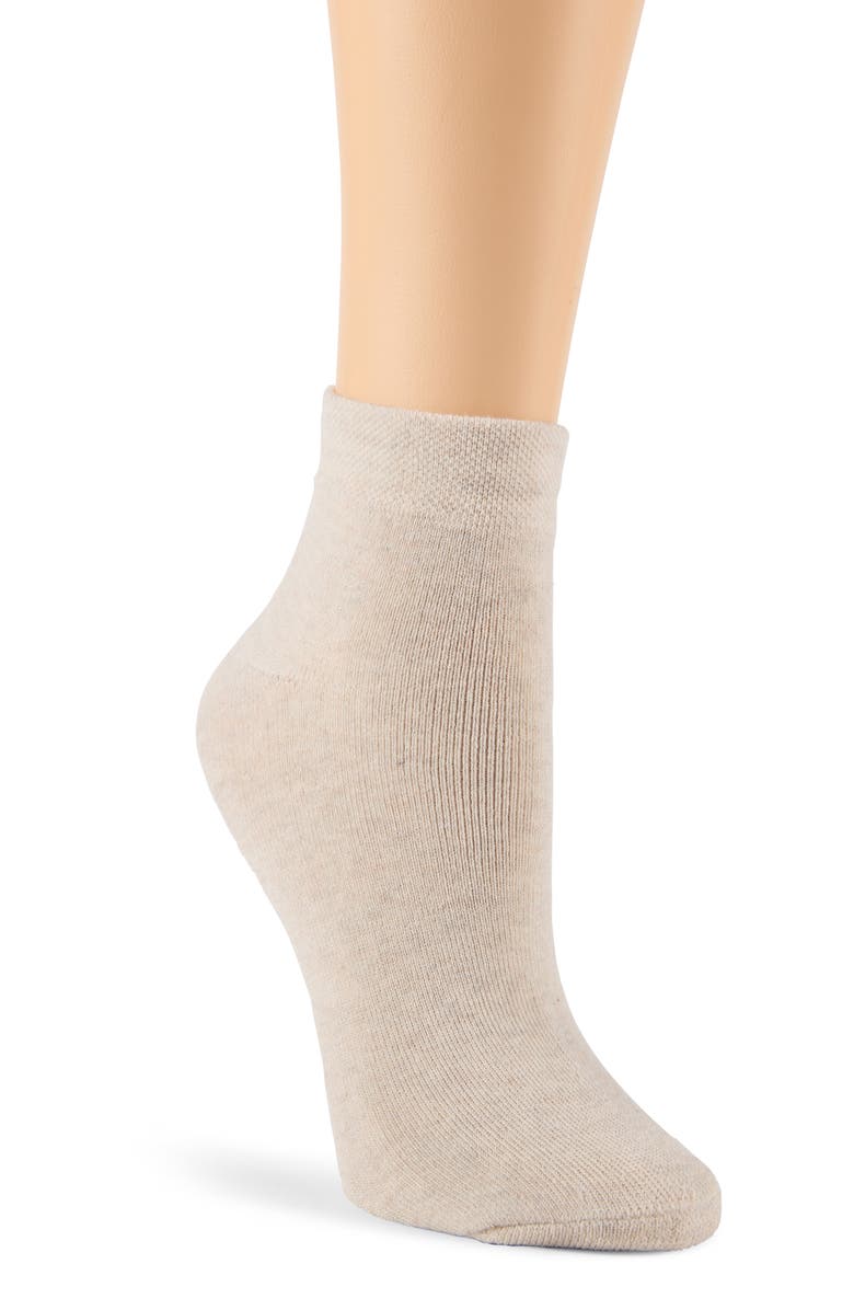 Laundry by Shelli Segal 6-Pack Full Cushion Ankle Socks, Alternate, color, Oatmeal Heather/ White