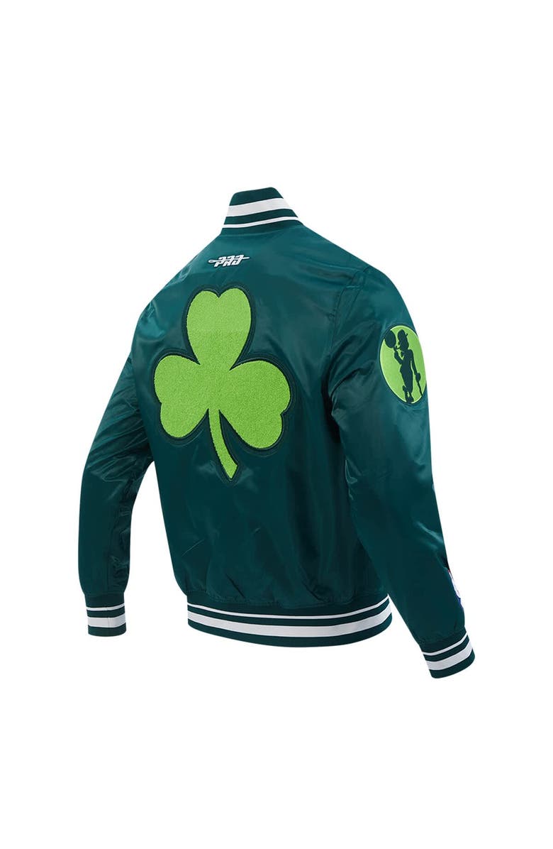 PRO STANDARD Men's Pro Standard Kelly Green Boston Celtics 2024/25 City Edition Chenille Satin Full-Snap Jacket, Alternate, color, Kelly Green
