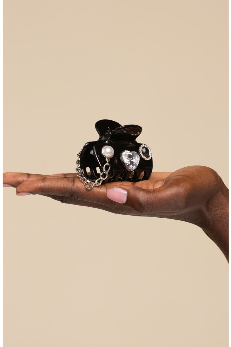 KitschPop™ Charms & Cloud Hair Clip 7-Piece Set, Alternate, color, BLACK