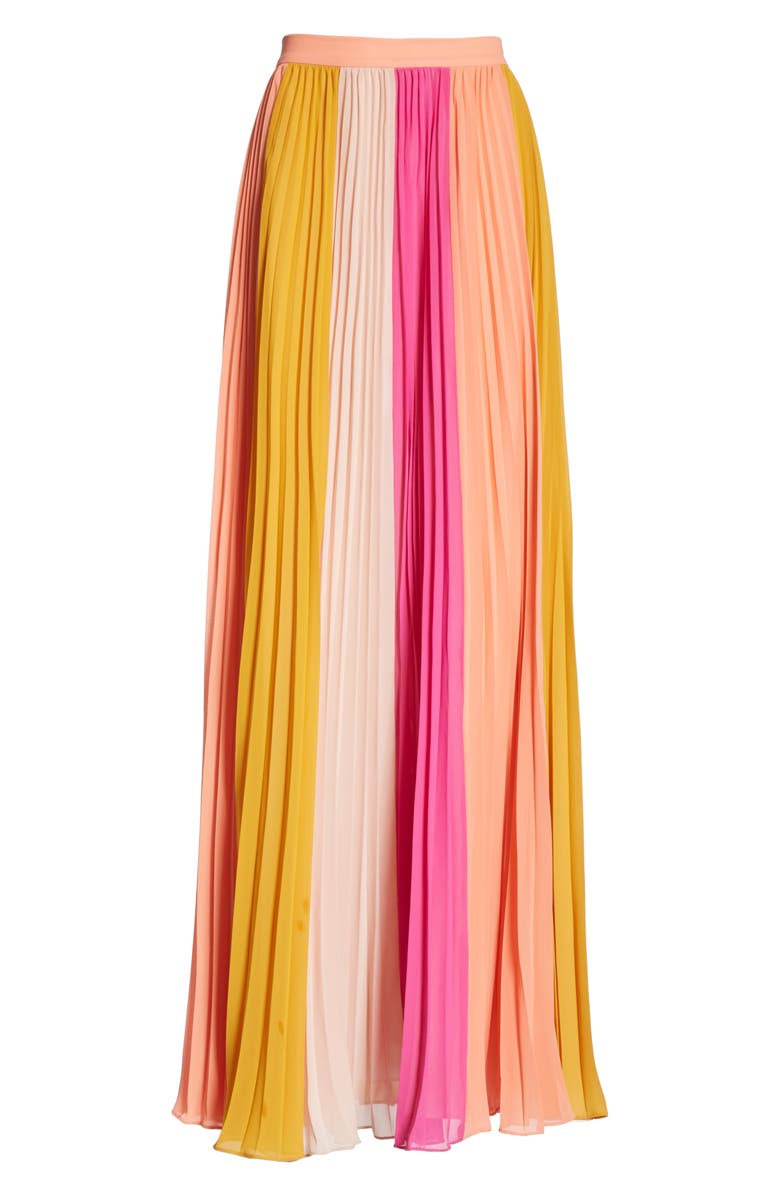 AMUR Abby Pleated Maxi Skirt, Alternate, color, 