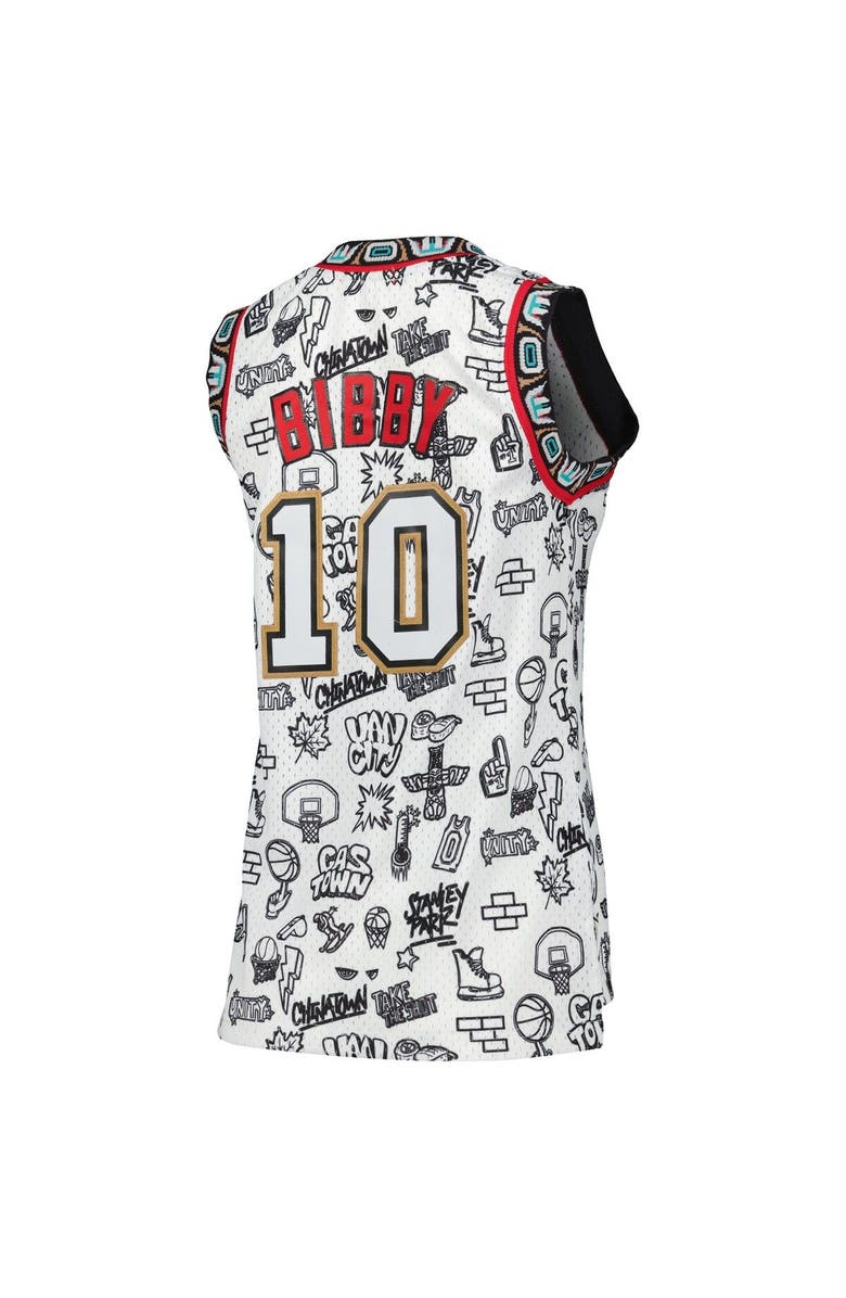 Mitchell & Ness Women's Mitchell & Ness Mike Bibby White Vancouver Grizzlies 1998 Doodle Swingman Jersey, Alternate, color, 
