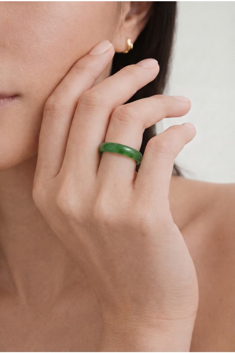 Evergreen  Green Jade Ring, Alternate, color, Green