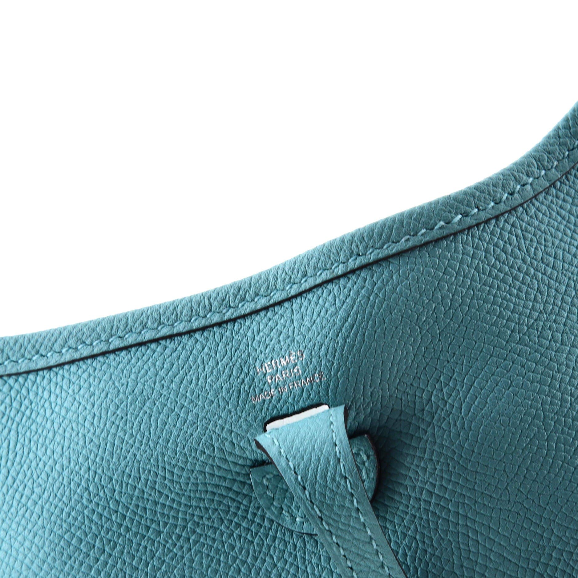 Pre-Owned Hermes Evelyne Bag Gen III Epsom TPM, Alternate, color, Bleu Atoll