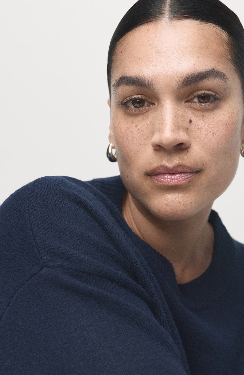 MANGO Crewneck Sweater, Alternate, color, Dark Navy