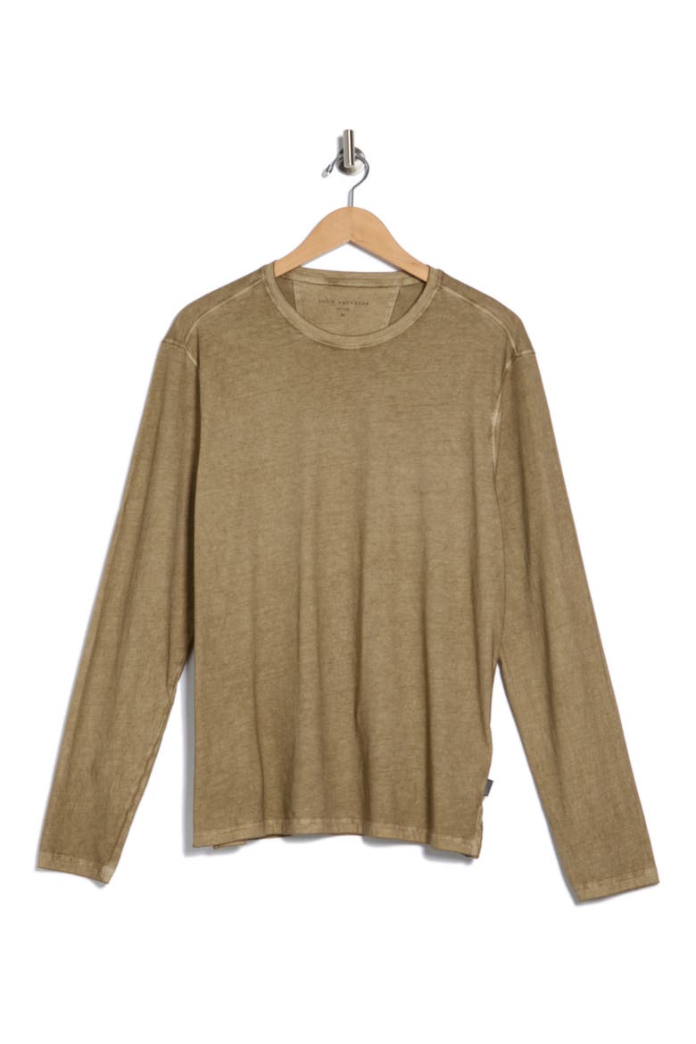 Chester Crewneck Long Sleeve T-Shirt, Alternate, color, ALMOND