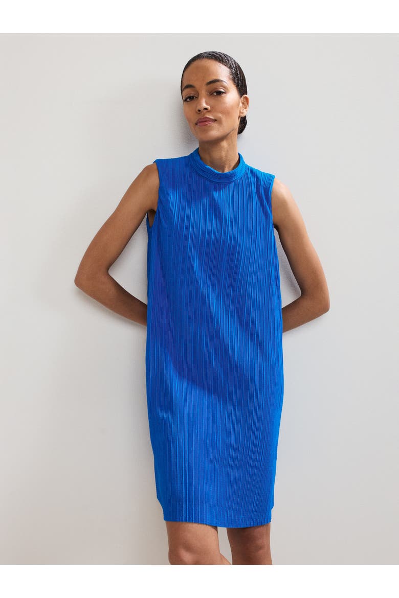 Betsie Plisse Swing Shift Dress, Alternate, color, Blue