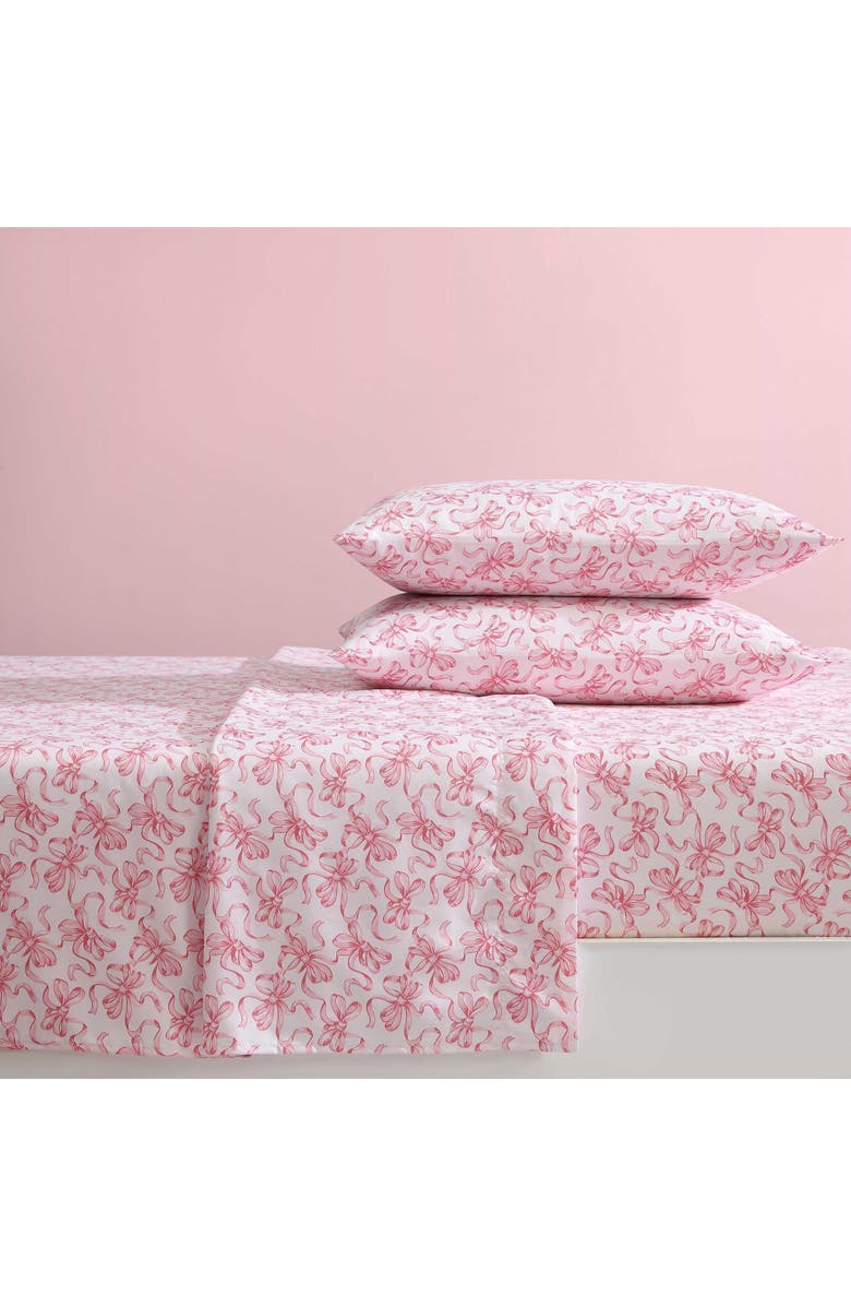 Betsey Johnson Ballet Bows Sheet Set, Alternate, color, Pink