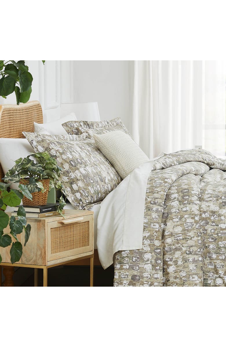 SOUTHSHORE FINE LINENS Rhythm Reversible Duvet & Sham Set, Alternate, color, Taupe