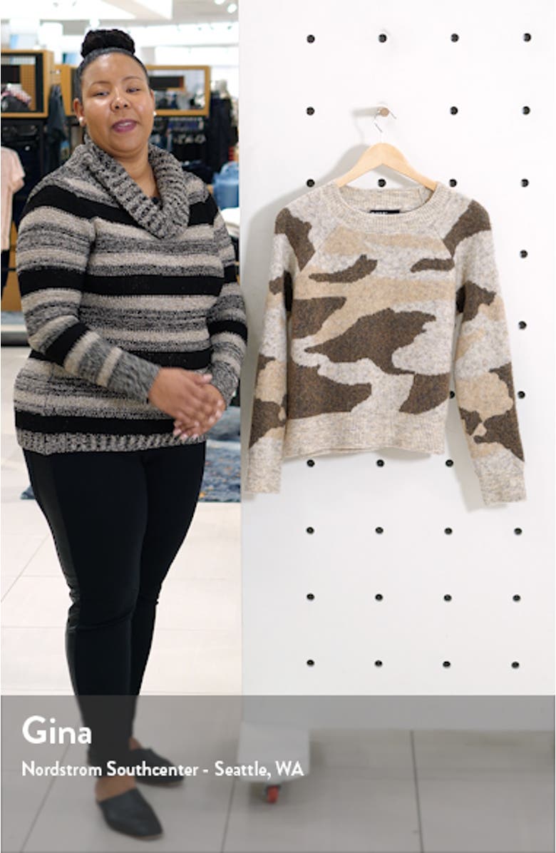 Camo Jacquard Crewneck Sweater, sales video thumbnail