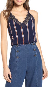 VERO MODA VERA MODA Vmmila Lace Trim Stripe Top