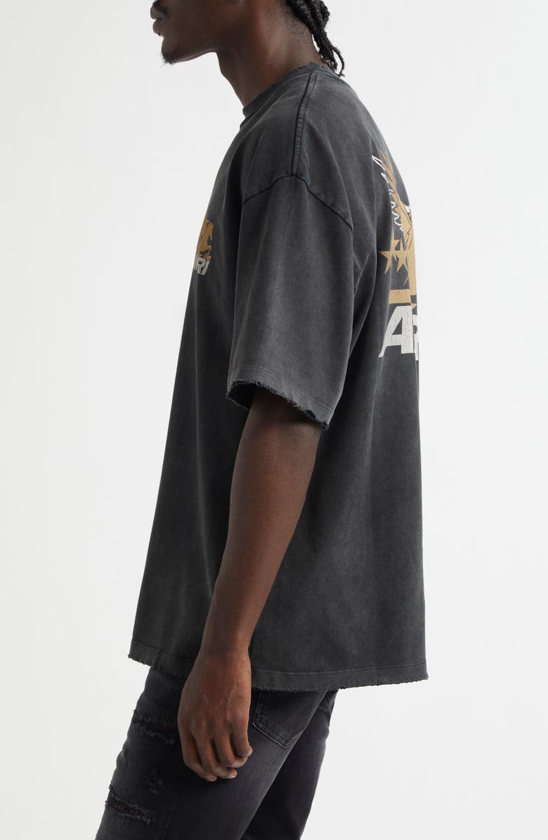 AMIRI Pegasus Oversize Cotton Graphic T-Shirt, Alternate, color, Black