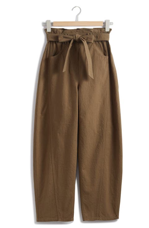 Belted Wide Leg Ankle Pants