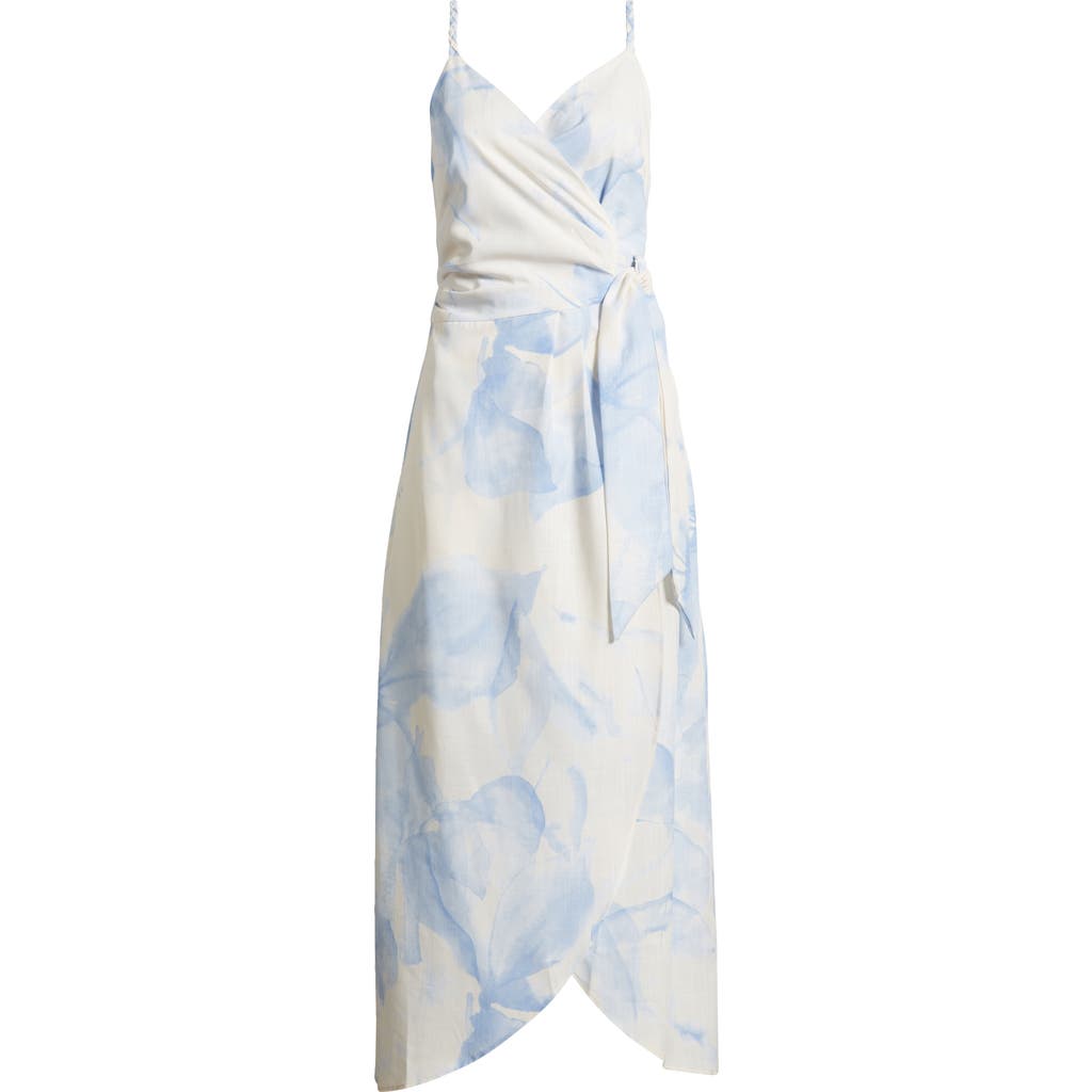 Boamar Vera Floral Print Faux Wrap Cover-up Dress In Blossom