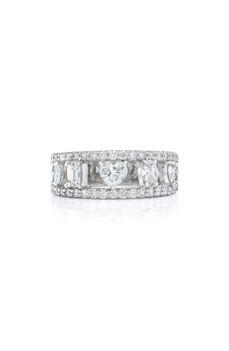 Mindi Mond Fancy Mixed Cut Diamond Ring, Main, color, White Gold/ Diamond