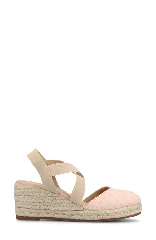 Shop Journee Collection Ashlee Espadrille Wedge Pump In Pink