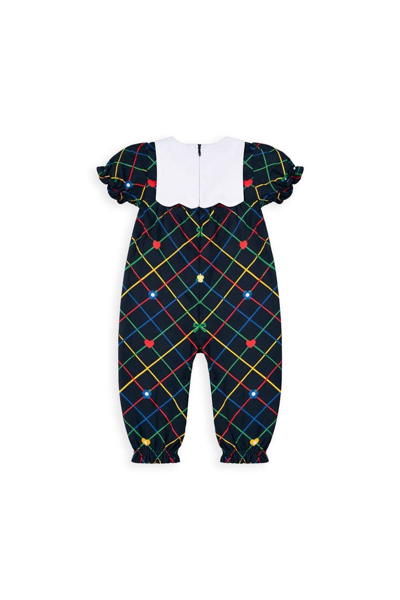 Printed Knit Longall With Bows, Alternate, color, Navy/Multi