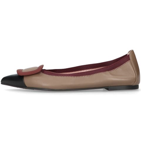 Pointed toe elasticated ballet flat