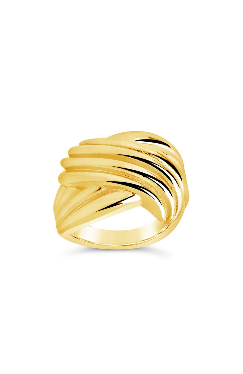 Sterling Forever Pli Ring, Alternate, color, Gold
