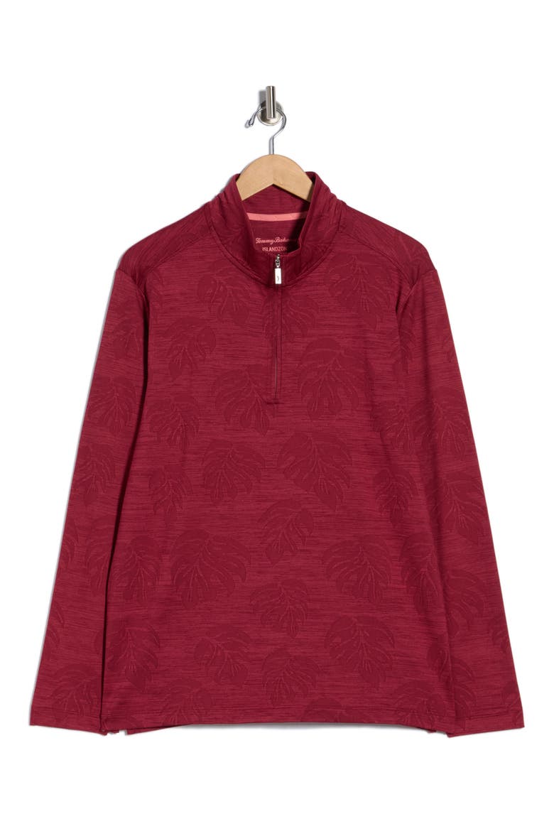 Monsterra Fade IslandZone® Performance Half Zip Pullover, Alternate, color, DEEP HAVANA