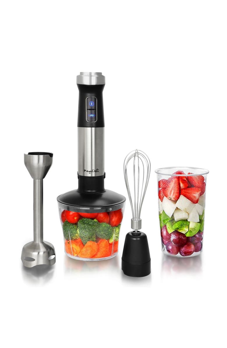 Megachef 4 in 1 Multipurpose Immersion Hand Blender, Alternate, color, Grey