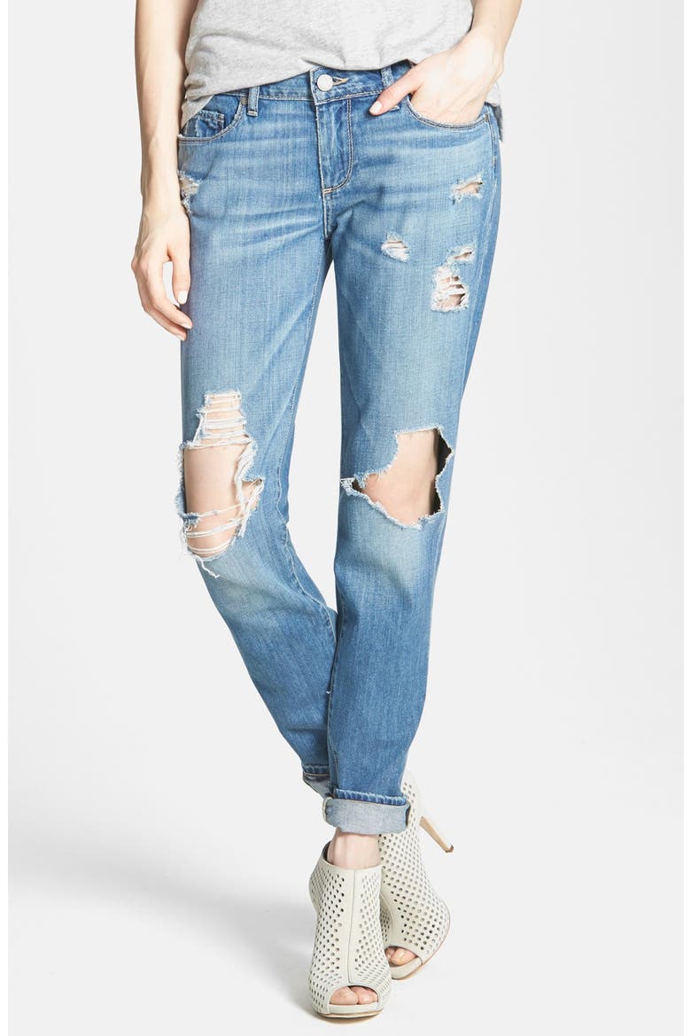 Denim 'Jimmy Jimmy' Destroyed Boyfriend Jeans, Main, color, CLIFTON