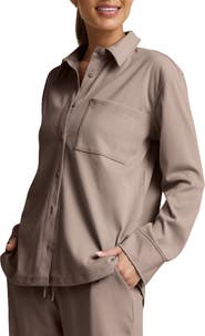 Beyond Yoga Breathe Easy Corduroy Button-Up Shirt