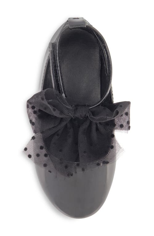 Jessica Simpson Kids' Amy Tulle Mary Jane Ballet Flat In Black
