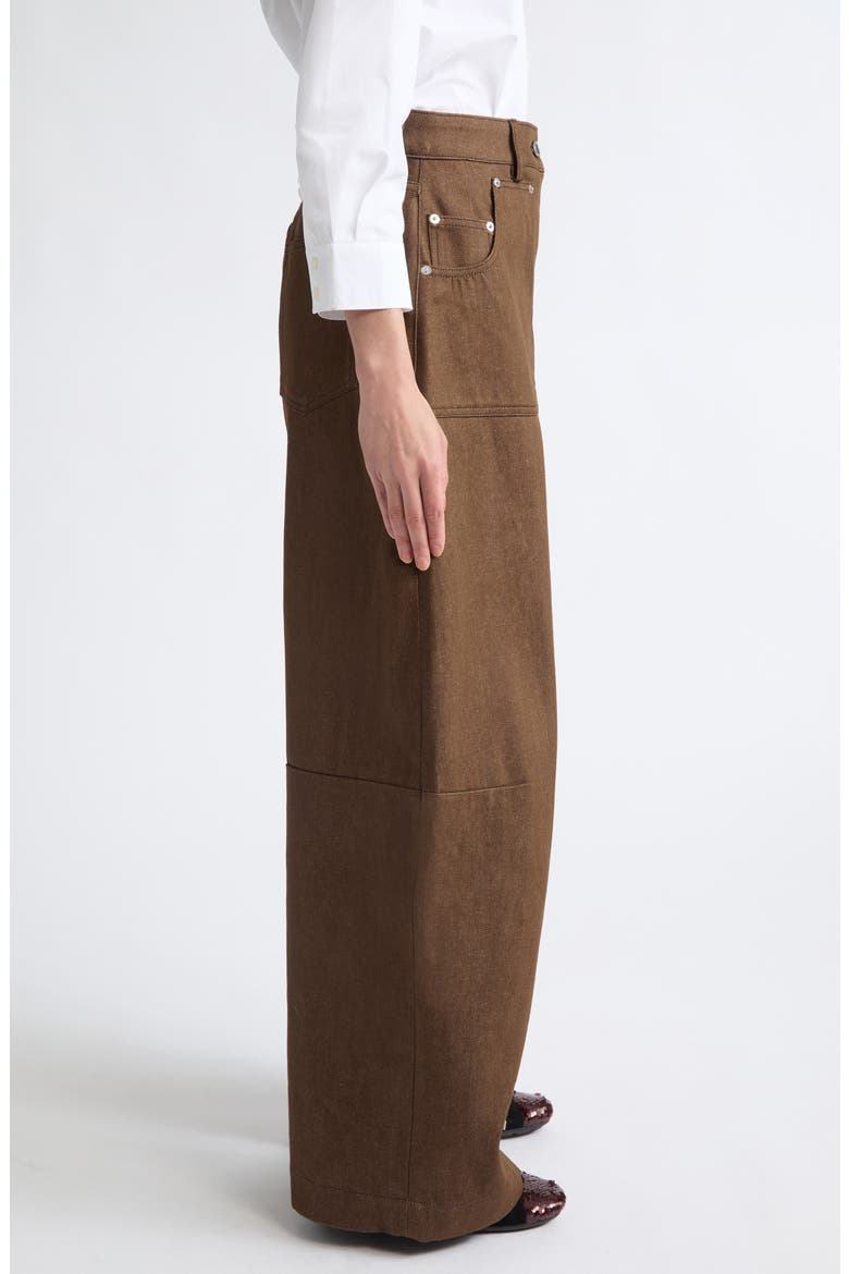 Utility Curve Wide Leg Jeans, Alternate, color, TAN
