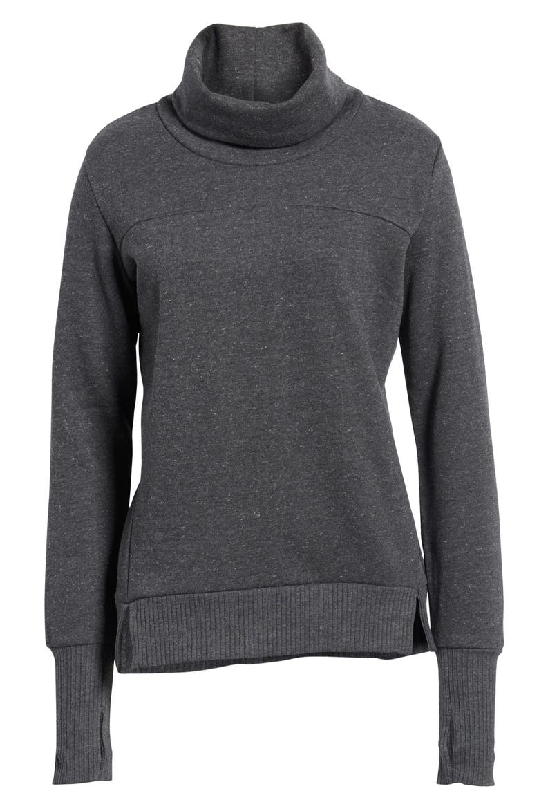 Haze Funnel Neck Sweatshirt, Alternate, color, CHARCOAL HEATHER