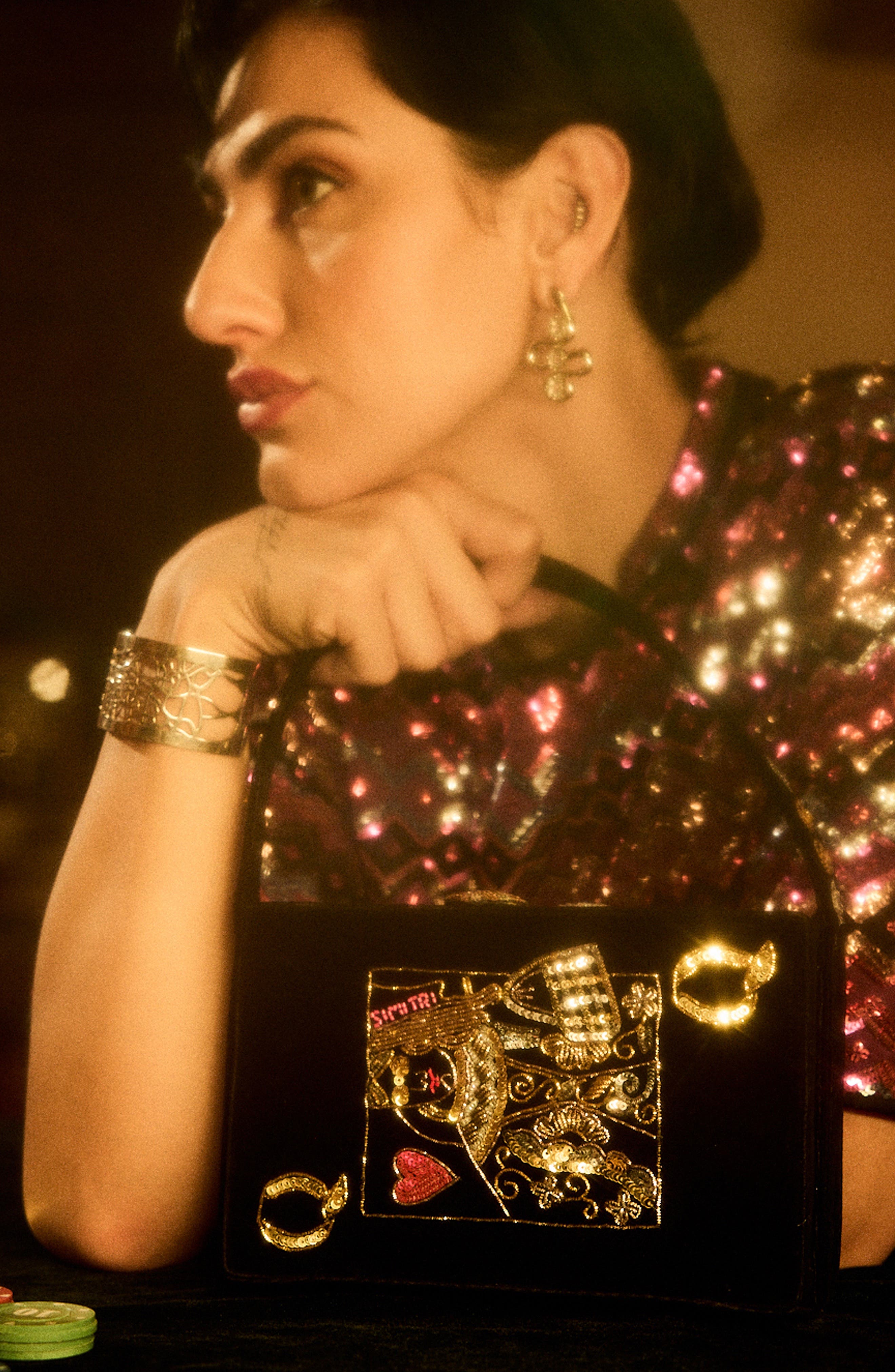 Simitri Poker Bag, Alternate, color, Black