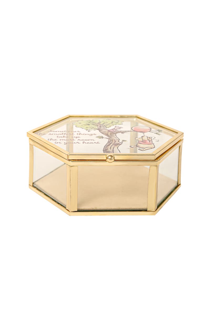 Disney Cute Glass Jewelry Box, Alternate, color, Gold
