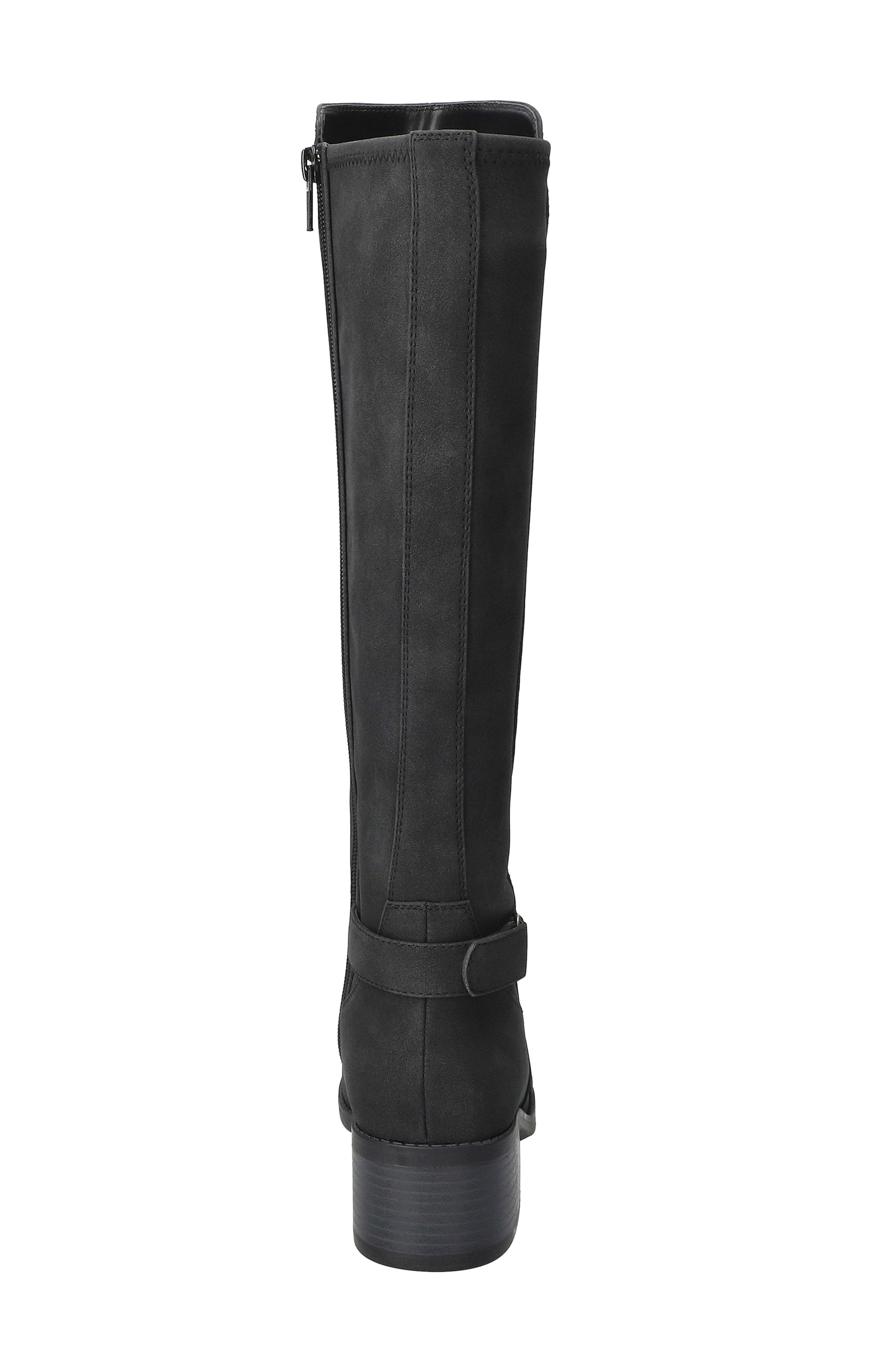 Hartley Faux Leather Knee High Boot, Alternate, color, BLACK LAME