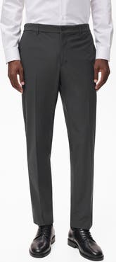 MANGO Slim Fit Thermolite® Flat Front Pants