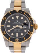 Pre-Owned Rolex Oyster Perpetual Submariner Automatic Watch Stainless Steel And Cerachrom With Yellow Gold 41