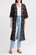 AREA STARS Open Knit Cardigan Duster
