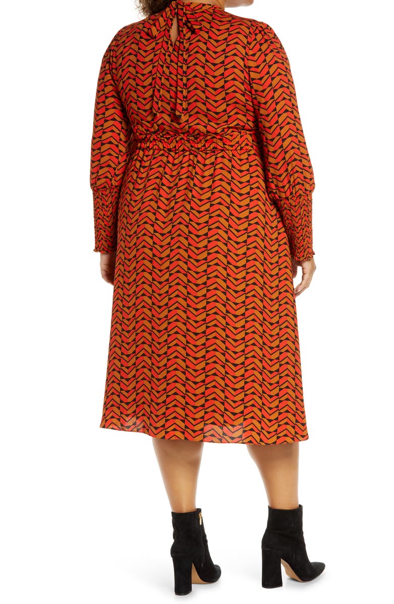 Halogen<sup>®</sup> Tie Back Long Sleeve Dress, Alternate, color,