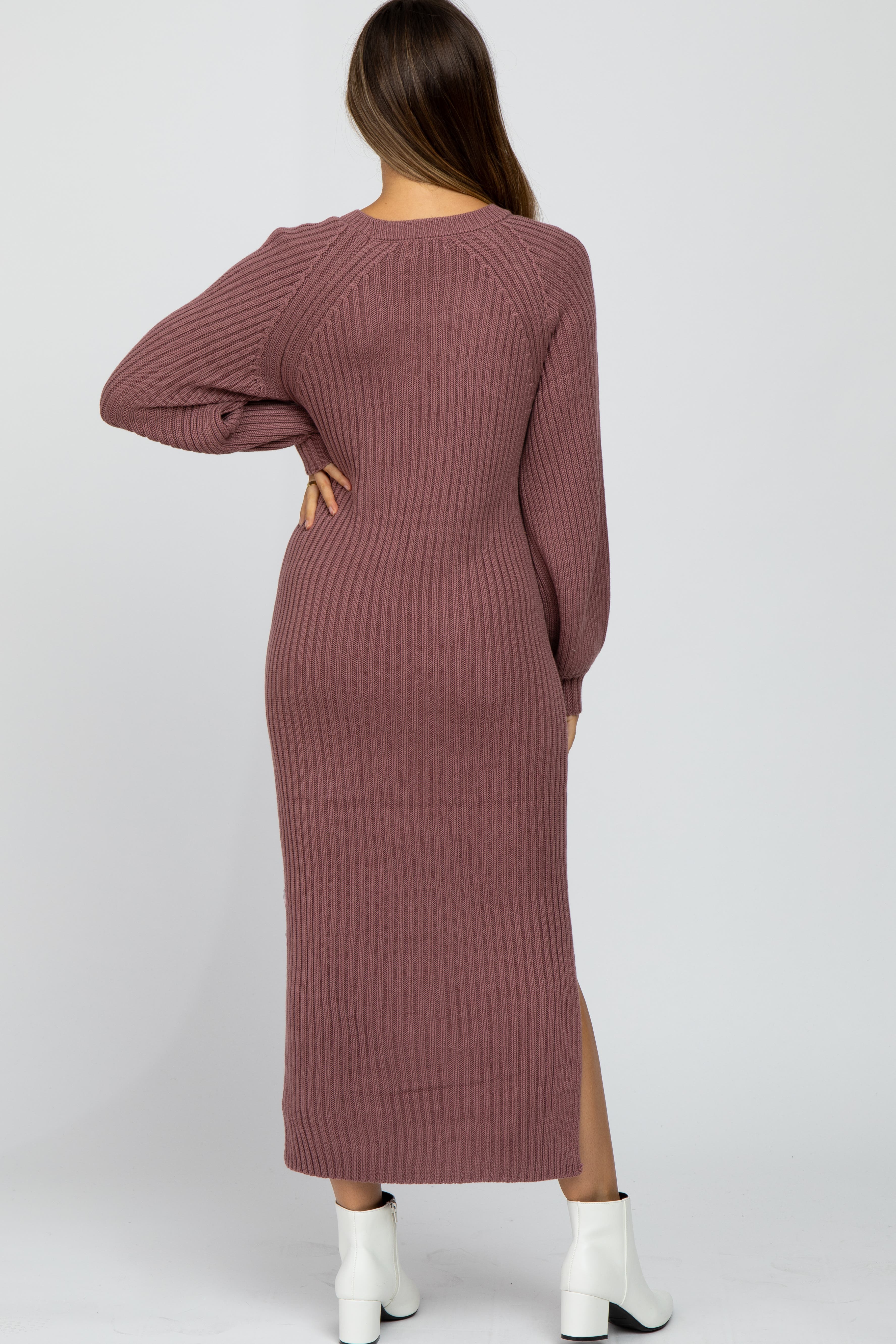 PinkBlush Side Slit Maxi Sweater Dress (Women) | Nordstrom